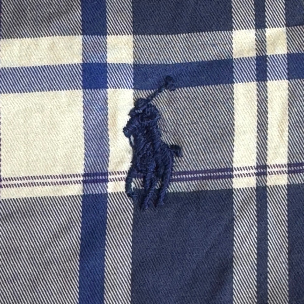 Polo Ralph Lauren Performance Mens Blue Plaid Button Down Shirt Medium - Picture 5 of 8